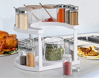 Органайзер для хранения специй универсальный, Вращающаяся кухонная подставка для хранения специй