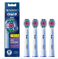 Змінні насадки для електричної зубної щітки Oral-B EB18 3D White 4шт Орал Бі Уайт Відбілювання Оригінал
