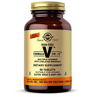 Витамины и минералы Solgar Formula V VM-75 (iron free), 90 таблеток EXP