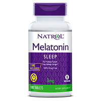 Натуральная добавка Natrol Melatonin 3 mg Time Release, 100 таблеток EXP