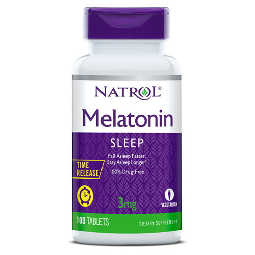 Натуральная добавка Natrol Melatonin 3 mg Time Release, 100 таблеток EXP - фото 1 - id-p2125118887