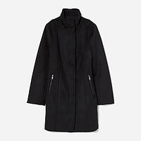 Пальто с добавлением шерсти для женщины H&M 0661794-001 38(S) Черный