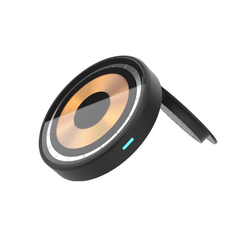 Зарядка Qi 2 in 1 Transparent Magnetic Wireless Charger Q4A |15W, Phone/AirPods| Без бренду чорна