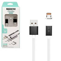 Кабель USB/Apple Lightning DM-M12 магнитный 2 А 1 м белый