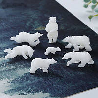 Фигурки медведей для заливки ювелирных изделий из эпоксидной смолы