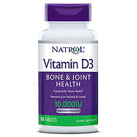 Витамины и минералы Natrol Vitamin D3 10000 IU Maximum Strength, 60 таблеток EXP