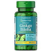 Натуральная добавка Puritan's Pride Ginkgo Biloba 120 mg, 100 капсул EXP