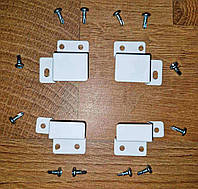 Крепления для наружной москитной сетки металлические (уголки они же кармашки) с шурупами цвет белый