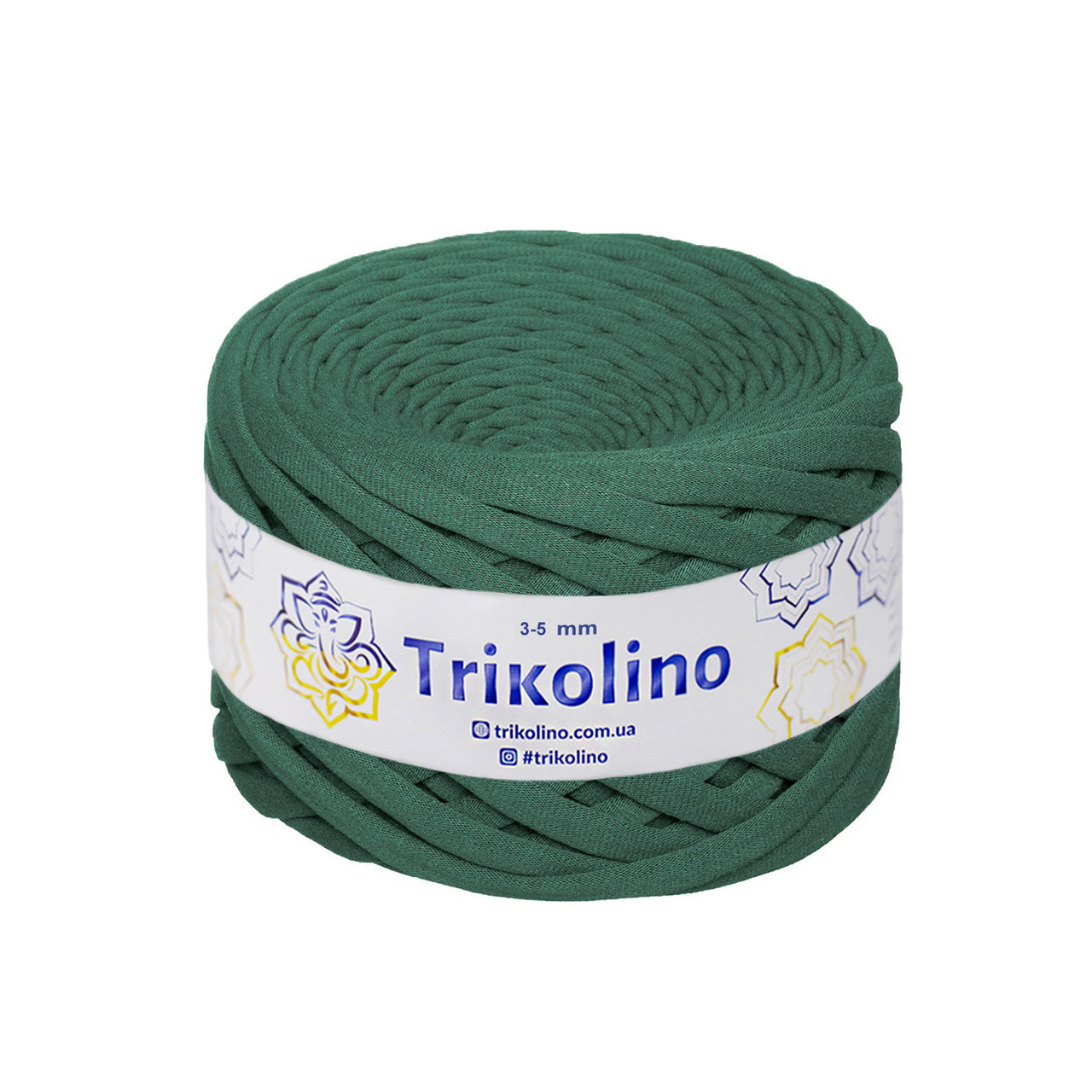 Трикотажна пряжа Trikolino, 3-5 мм., 100 м., Попільна полин, нитки для в'язання, фото 1