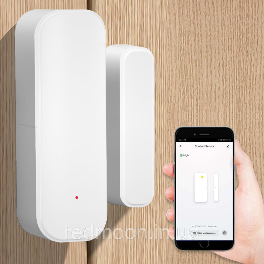 Датчик відкриття дверей і вікон з WiFi, Tuya Smart Life / Магнітний датчик для відкриття дверей