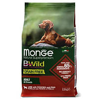 Сухой корм для собак всех пород Monge Dog Bwild Grain Free Ягненок 2.5 кг