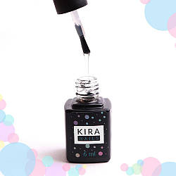 Kira Nails Rubber No Wipe Top Coat - топ, закріплювач для гель лаку без липкого шару, 6 мл