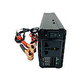 Компактний інвертор 500 Вт + вбудована зарядка для акумулятора, захист від перевантаження та короткого замикання, фото 5