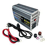 Надійний потужний інвертор PS-1000 1000W з чистим синусом і вбудованим зарядним пристроєм, індикаторами, фото 2