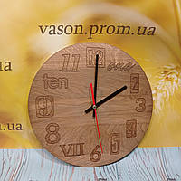 Большие настенные часы ручной работы интерьерные объемные деревянные часы 30 см элитные креативные часы