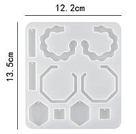 Силіконовий молд для заливання сережок з епоксидної смоли — No 8