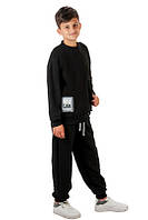 Костюм чорний для хлопчиків підлітків, кофта та штани Тм Авекс розмір 152 см