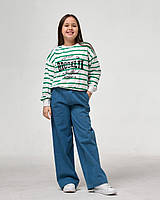 Синие джинсы палаццо для девочки тм BossKids размер 164 см