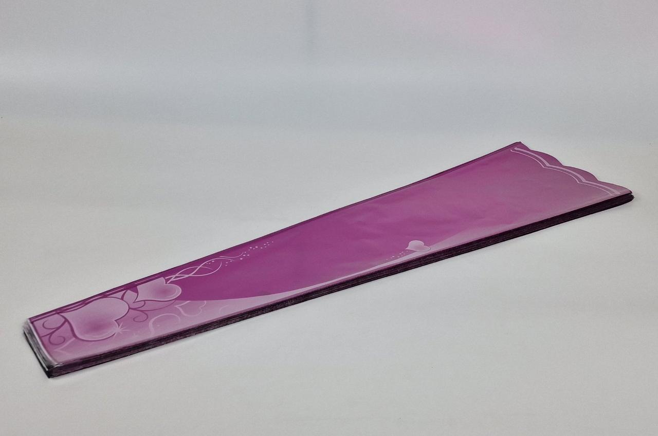 Конусне паковання під квіти h80/ 9низ/21верх метал малиновий (100 шт.) візерунок141 (2) (100 шт.), фото 1