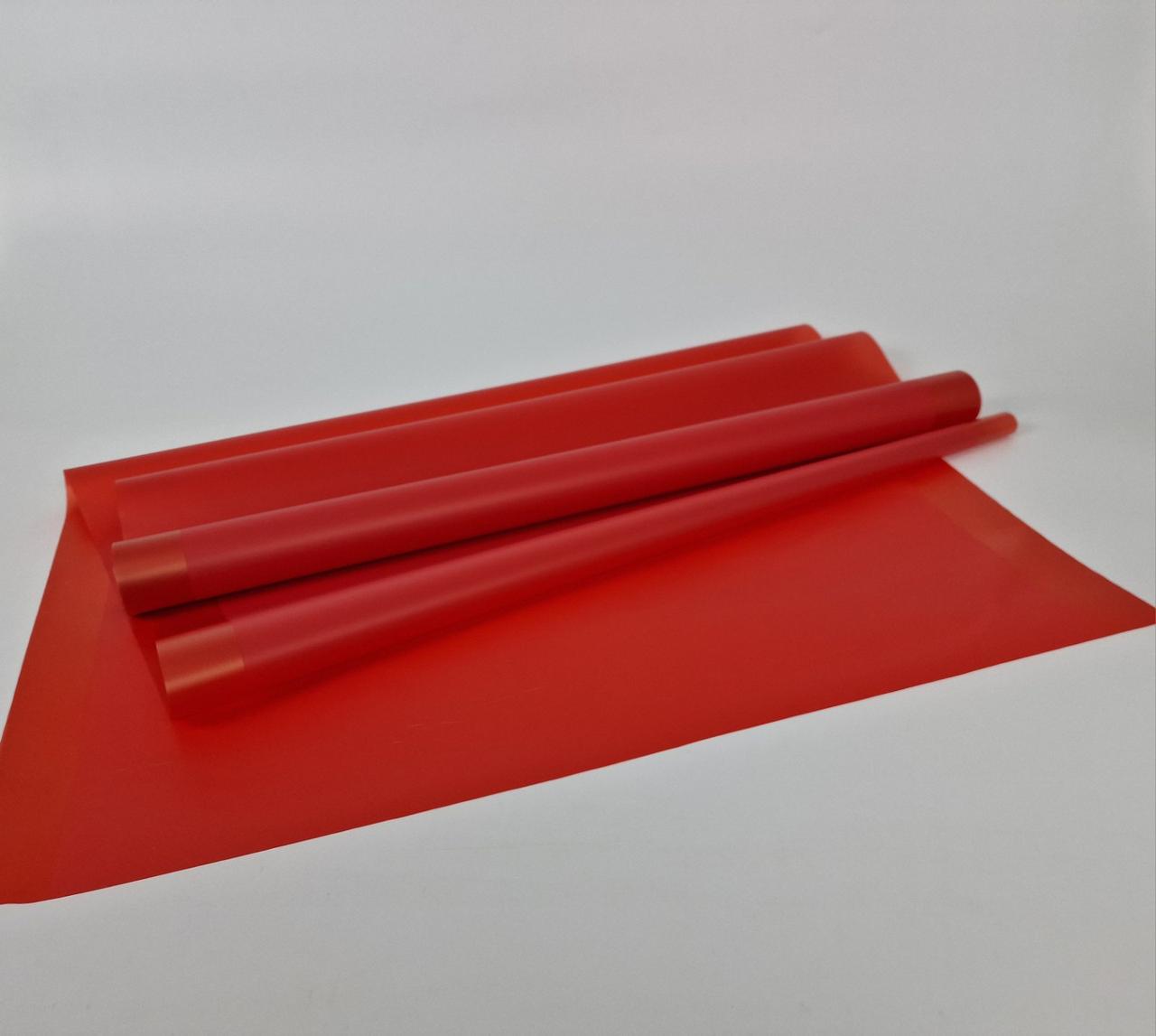 Плівка флориста матова для квітів (57) (h600) Перламутровий кант No 8 Червоний (1 шт.), фото 1