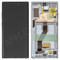 Дисплей (LCD) Samsung GH82- 20838C N975 Galaxy Note 10 Plus AURA SILVER сервисный + рамка