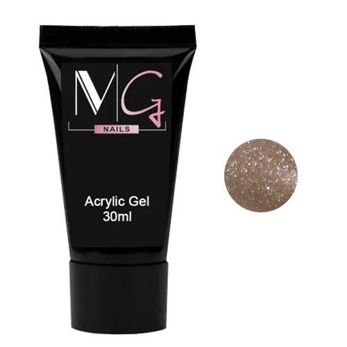 Акрил-гель для нігтів MG Nail Acrylic Gel №07 Бежевий з шиммером 30 мл