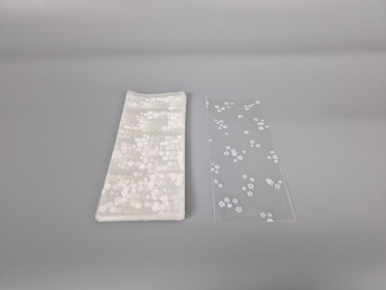 Пакет із малюнком для пакування подарунків (10*25) No002 (2) "Квіти" (100 шт.), фото 1