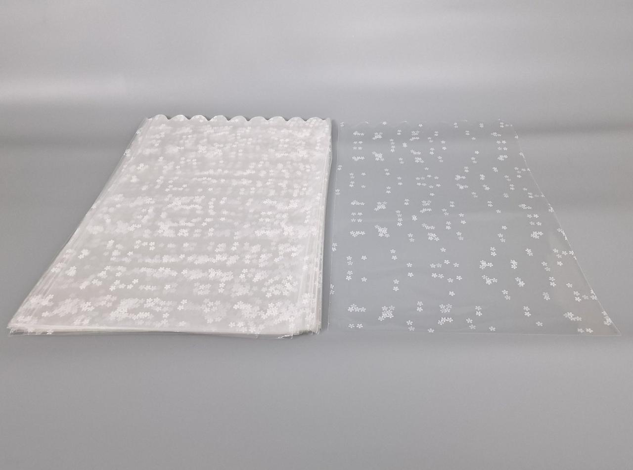 Пакет із малюнком для пакування подарунків (30*50) No393 (3) (ажурний) "Ромашка" (100 шт.), фото 1