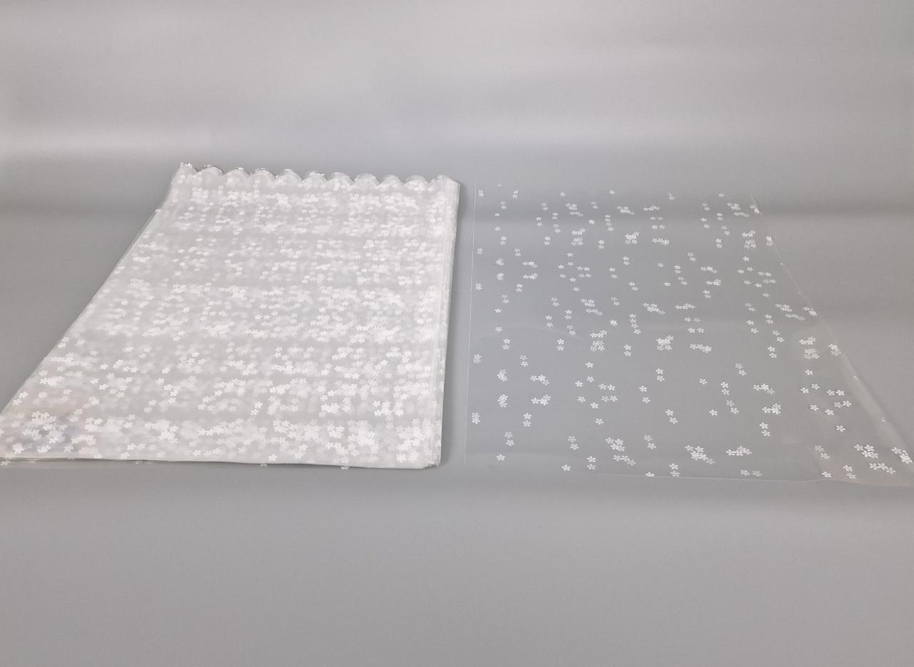 Пакет із малюнком для пакування подарунків (35*50) No395 (2) (ажурний) "Ромашка" (100 шт.), фото 1