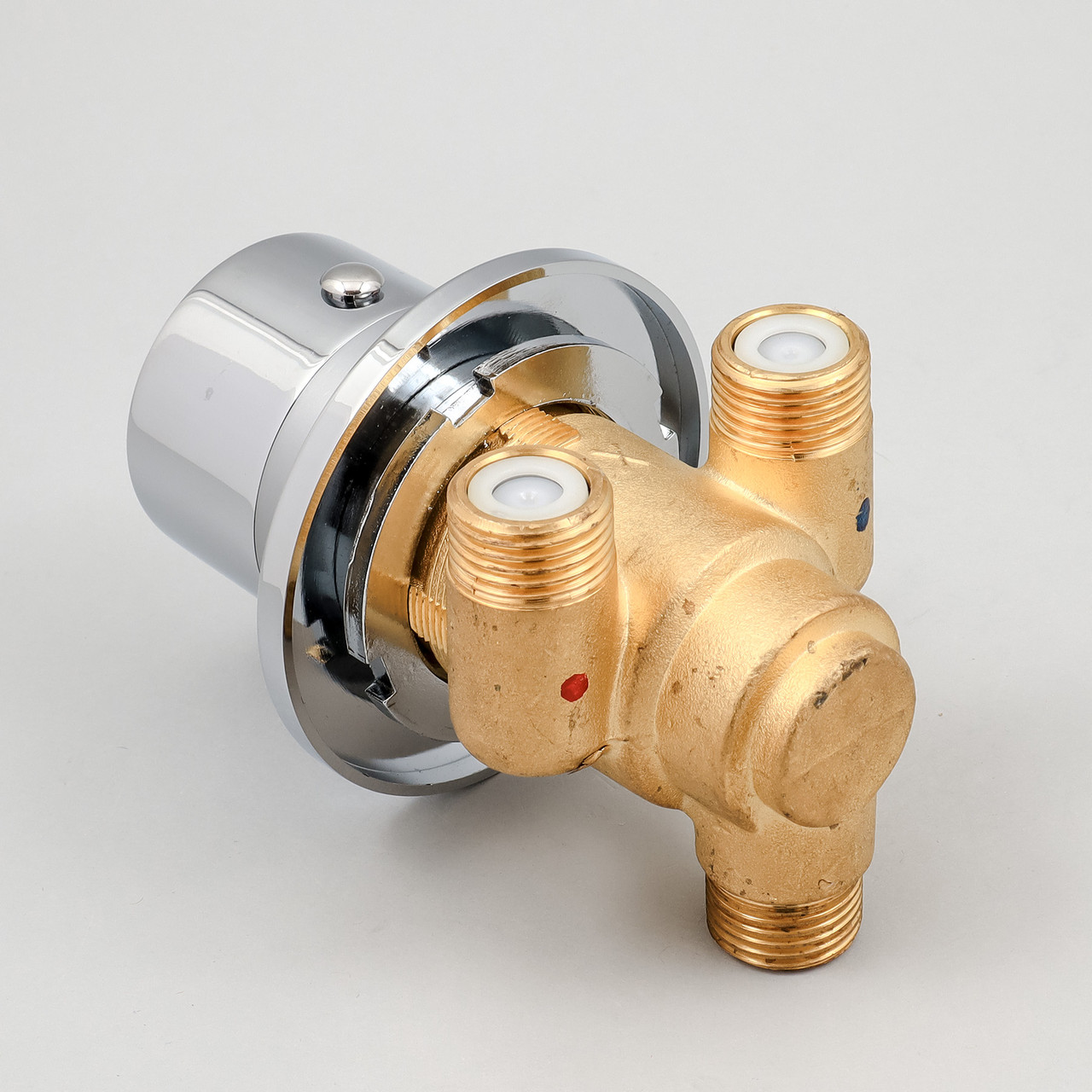 Термостатичний змішувач для душової кабіни, гідробоксу, гідромасажної ванни GTU – 01 кран прохідного типу.