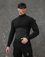 Рубашка тактическая боевая Убокс (убакс) Черный XXL, Мужская рубашка с липучками для военных SNAP