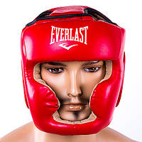 Шлем боксерский Everlast, закрытый размер XL, красный