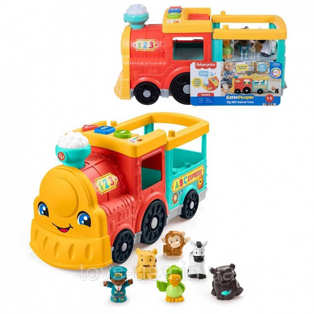 Навчальна іграшка потяг з тваринами ABC Fisher-Price Little People Learning Toy Big ABC Animal Train