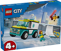 Конструктор LEGO City Карета швидкої допомоги та сноубордист (60403)