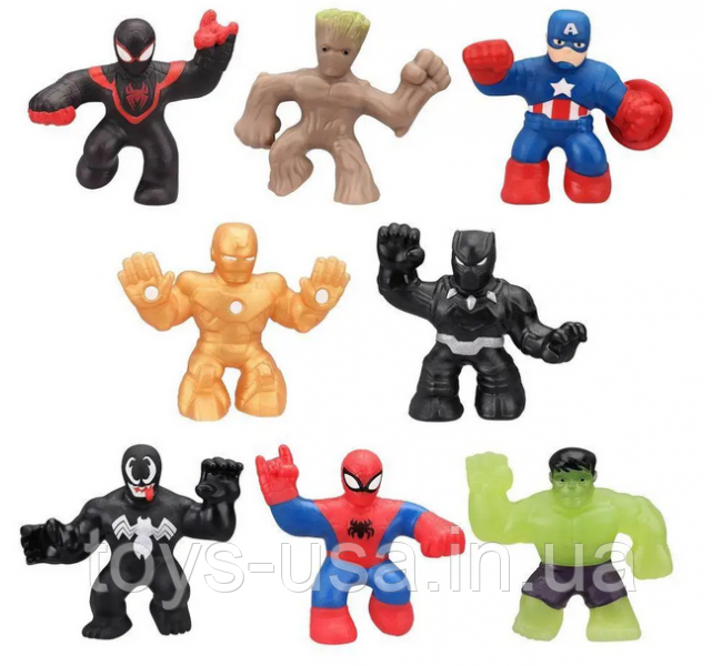 Фігурки тягнучка стретч антистрес Марвел Гуджитсу Heroes of Goo Jit Zu Marvel Minis