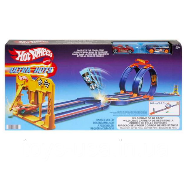 Трек Хот Вілс  Драг рейс Hot Wheels Ultra Hots Wild Drive Drag Race, фото 1