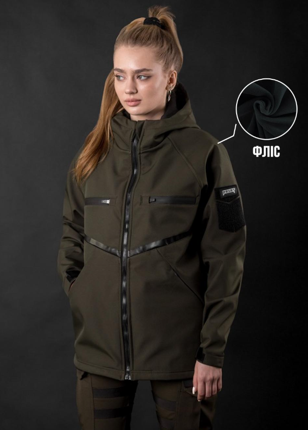 Тактична куртка жіноча Хакі XL, куртка демісезонна, тактична куртка для жінок TRICON