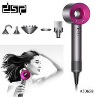 Фен для волос DSP Super Hair Dryer Мощность 1600 Ватт , 4 скорости, современный безшумный фен, Серый (30658)