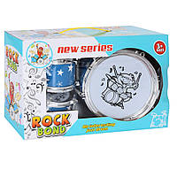 Детская игрушка Барабанная установка 66977, 3 барабана (Синий) DBUY Дитяча іграшка Барабанна установка 66977,