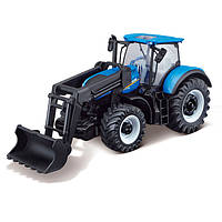 Автомодель Bburago Farm Трактор New holland синій (18-31632)
