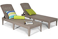 Комплект шезлонгов Allibert Jaipur Sun Lounger 2шт. капучино