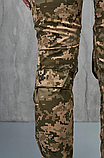 Тактичні демісезонні жіночі камуфляжні штани піксель з наколінниками, фото 10