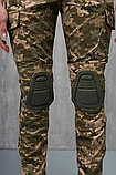 Тактичні демісезонні жіночі камуфляжні штани піксель з наколінниками, фото 8
