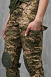 Тактичні демісезонні жіночі камуфляжні штани піксель з наколінниками, фото 7