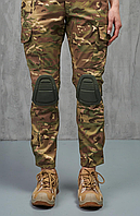 Жіночі камуфляжні армійські штани тактичні карго з наколінниками