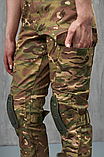 Жіночі камуфляжні армійські штани тактичні карго з наколінниками, фото 5
