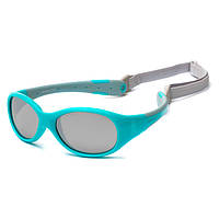 Сонцезахисні окуляри Koolsun Flex бірюзово-сірі до 3 років (KS-FLAG000)