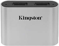 Kingston Кардридер USB 3.2 Type-C > 2x microSD UHS-II Workflow Серебристый Shvidko - Порадуй Себя