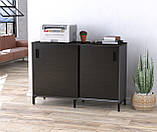 Тумба офісна приставна LS-1200-830 антрацит Венге Луїзіана. Тумбочка для дому та офісу, фото 2