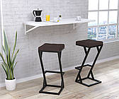 Барний стілець BS-2 soft Коричневий. Стільці барні для дому. Табурет високий для барної стійки